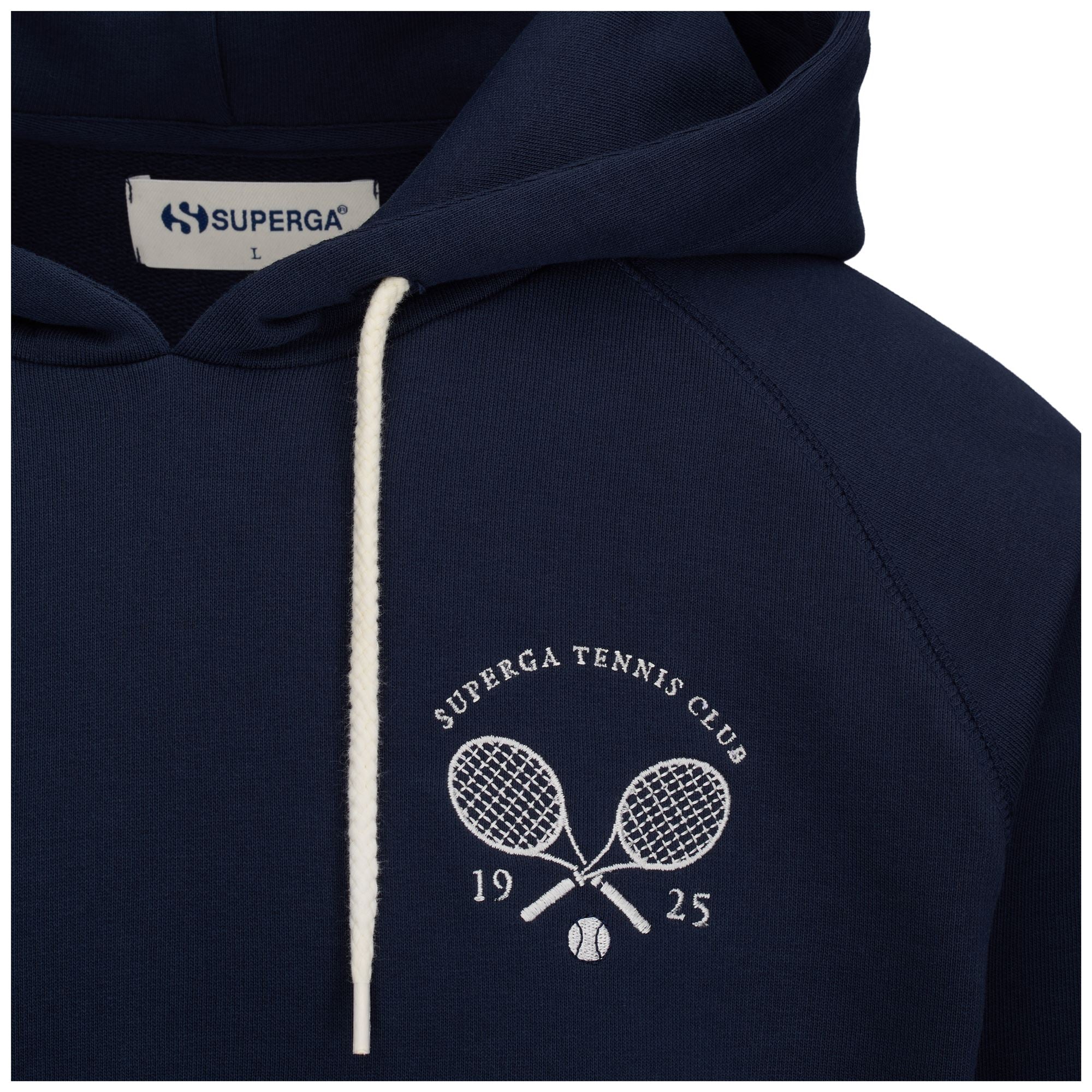 TENNIS CLUB HOODIE - Fleece - Hoodie - Unisex - Blue Navy-White Avorio Tennis Club - Image 4
