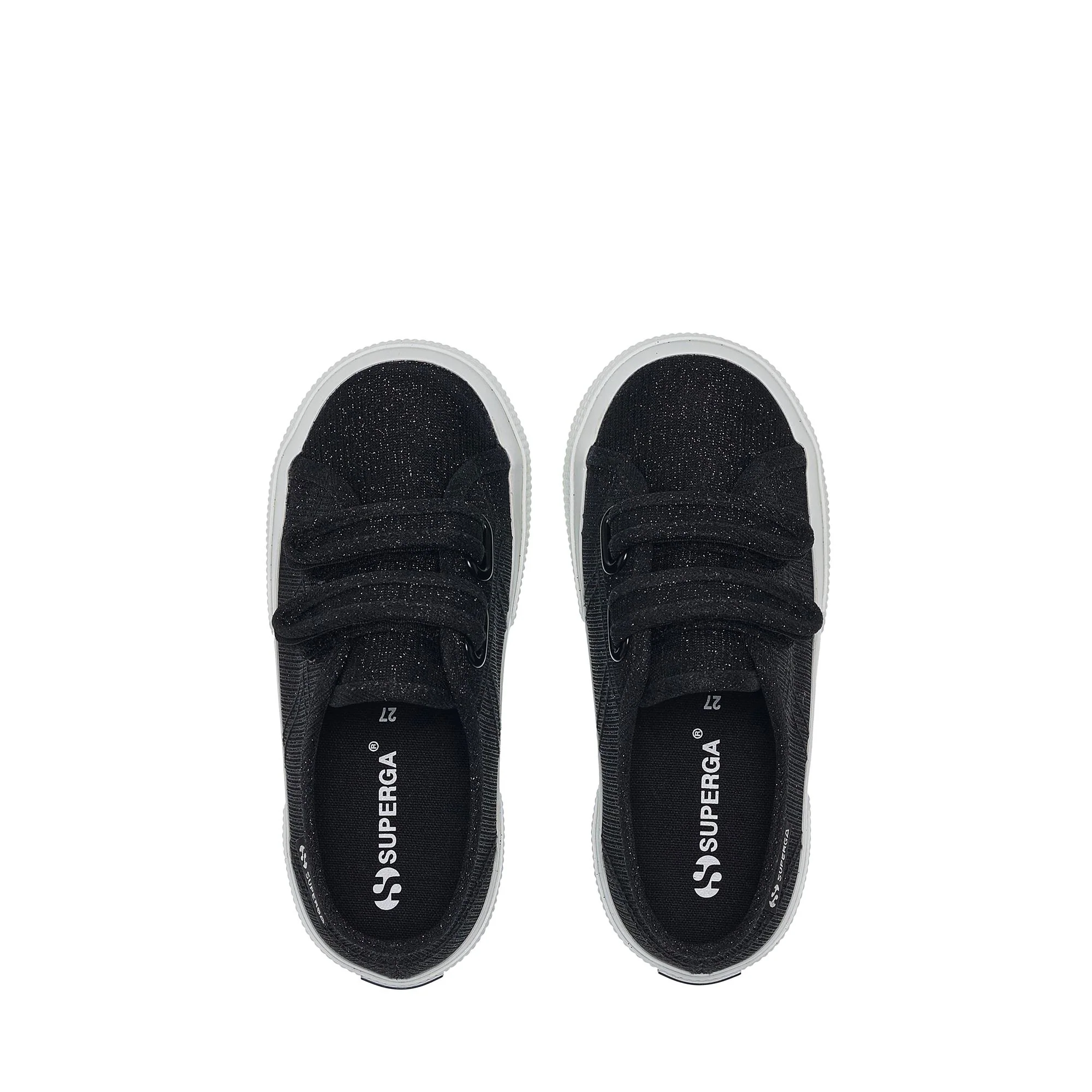 3750 KIDS STRAPS JERSEY LAME LEGGERA - Le Superga - Low Cut - Girl - Black - Image 4