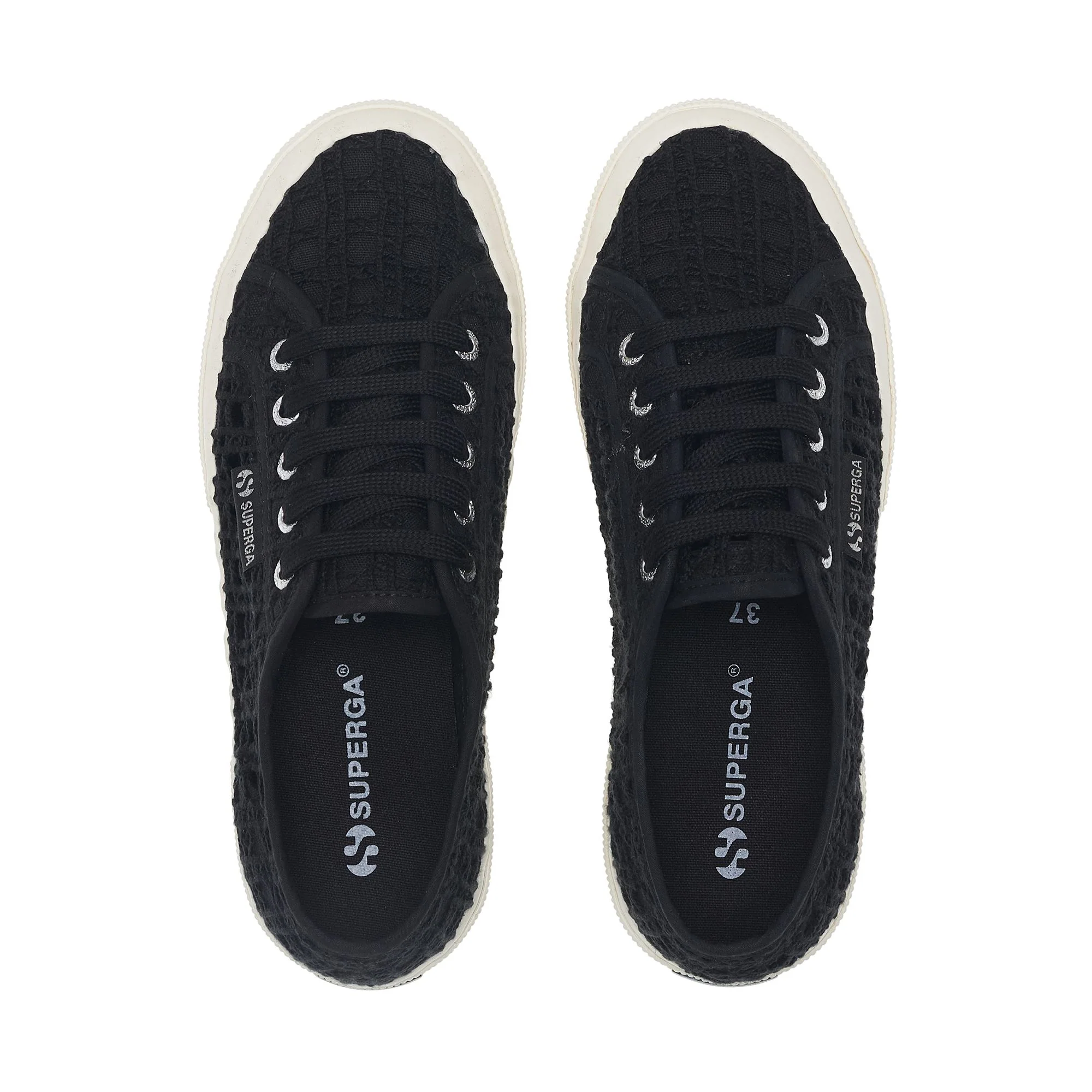 2750 CROCHET - Le Superga - Low Cut - Woman - Black-FAvorio - Image 4