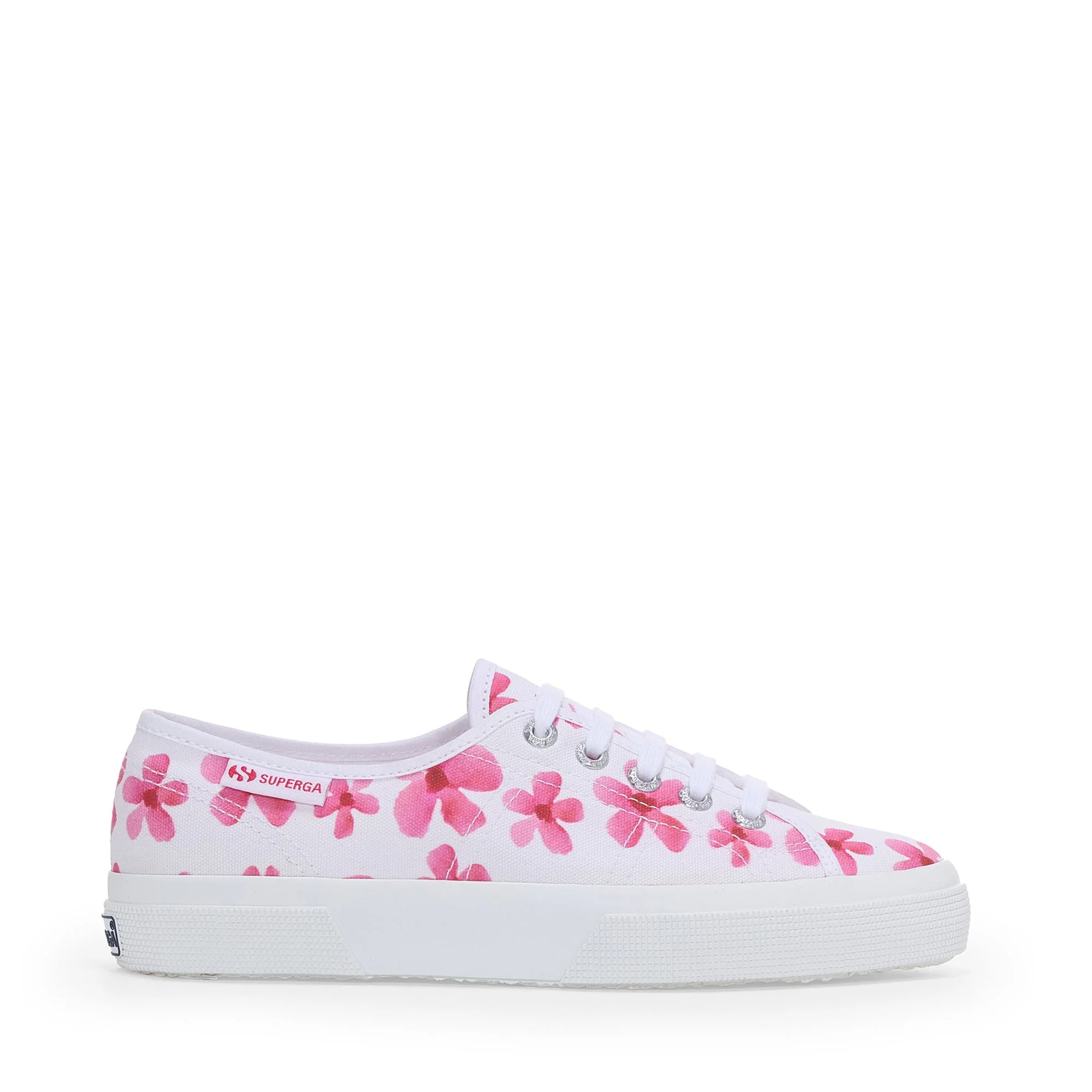 3750 FLOWER PRINT LEGGERA - Le Superga - Low Cut - Woman - White-Pink