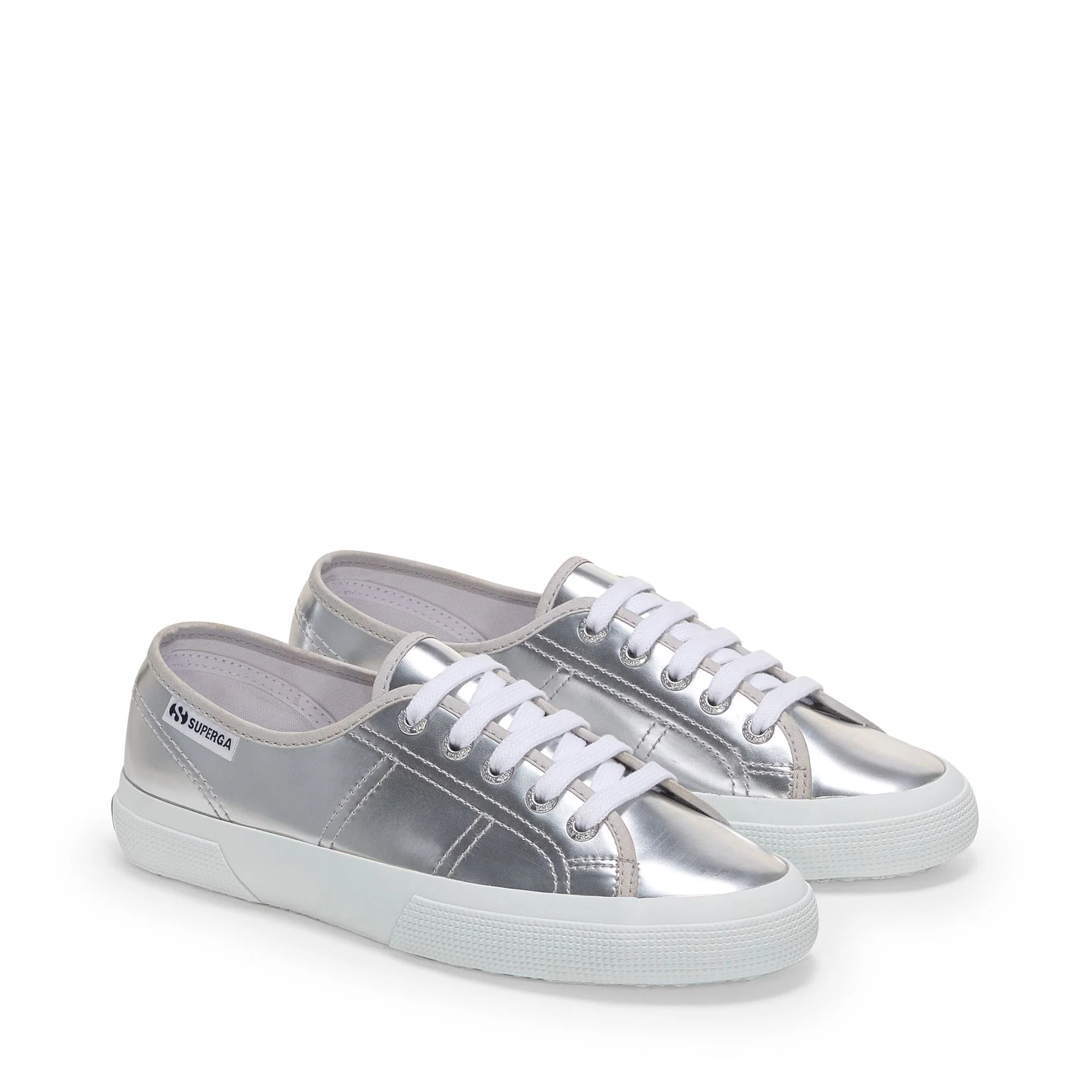 3750 MIRROR SYNTHETIC MATERIAL LEGGERA - Le Superga - Low Cut - Woman - Silver - Image 2