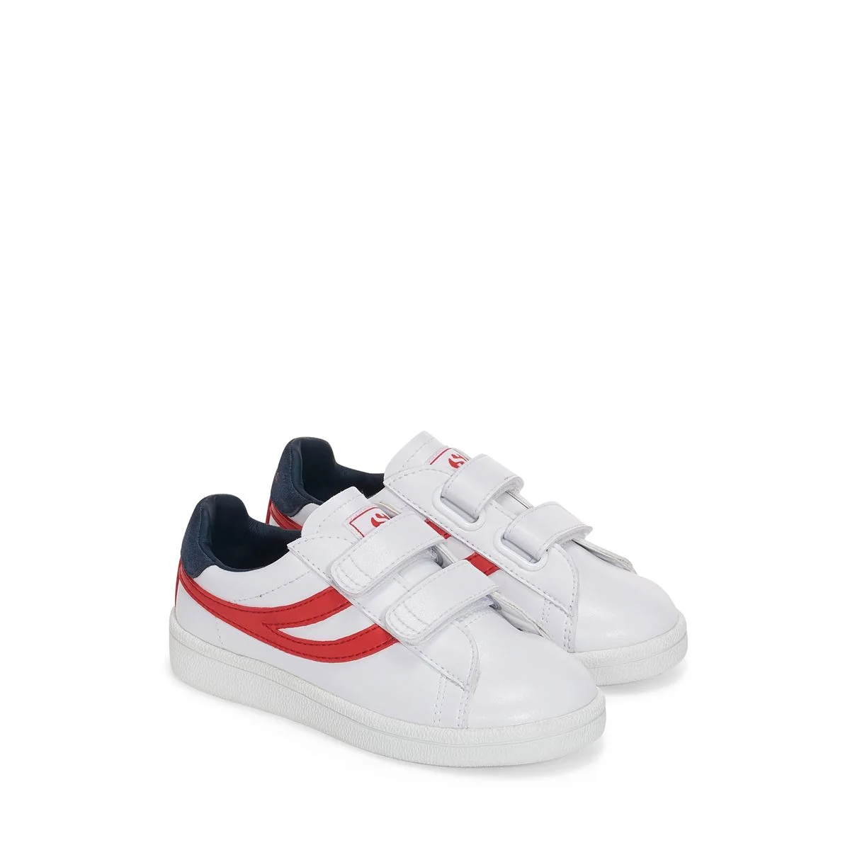 4832 KIDS STRAPS MATCH - Sneakers - Low Cut - Kid unisex - White-Red-Blue Navy - Image 2