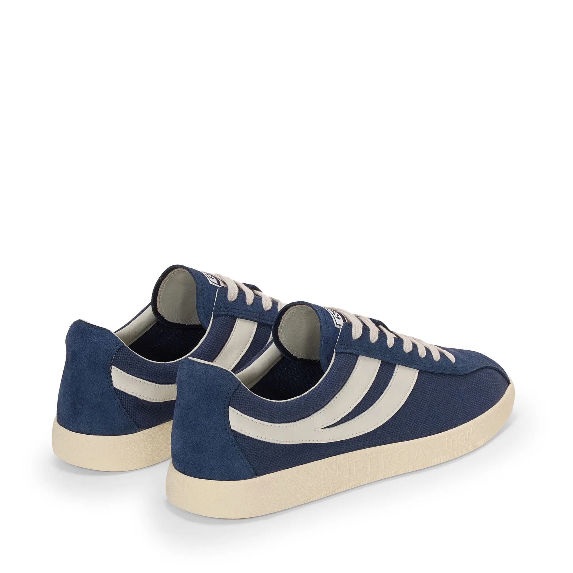 1960 CAPRI COTTON HAIRYSUEDE - Sneakers - Low Cut - Unisex - Navy-White Avorio-Off Yellow - Image 3