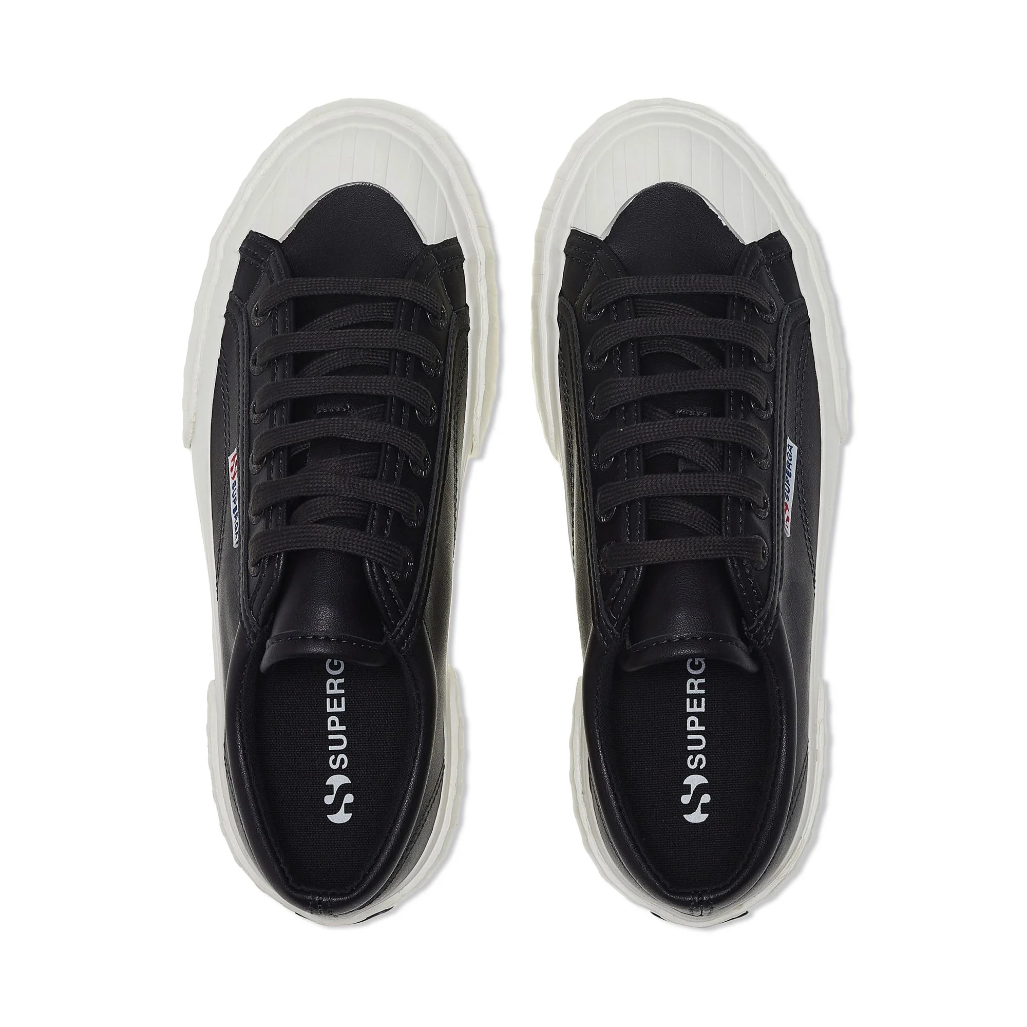 2631 STRIPE PLATFORM VEGAN MATERIAL - Sneakers - Wedge - Woman - Black Bristol-FAvorio - Image 4
