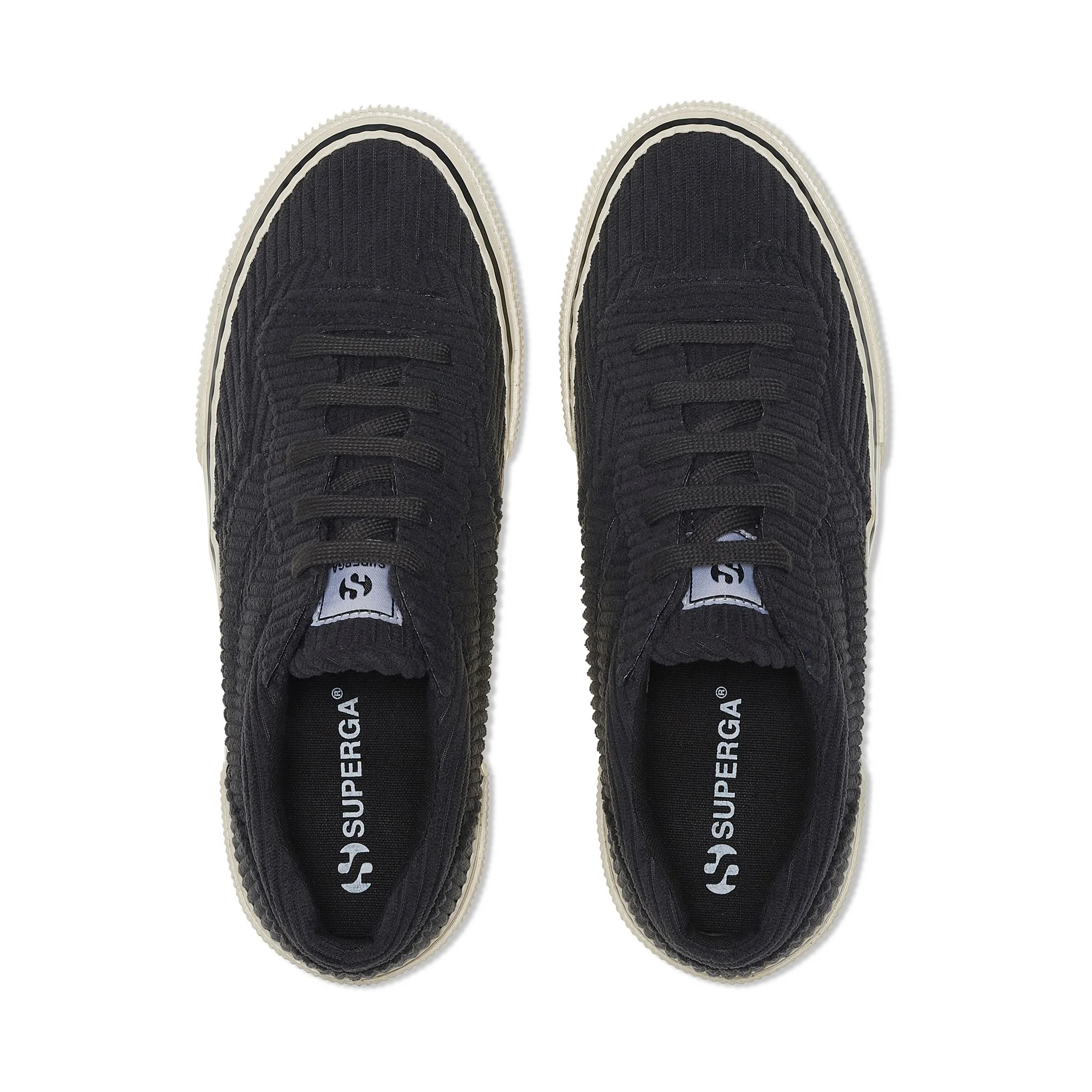 3041 REVOLLEY PLATFORM CORDUROY - Sneakers - Wedge - Woman - Black Bristol-FOff White - Image 4