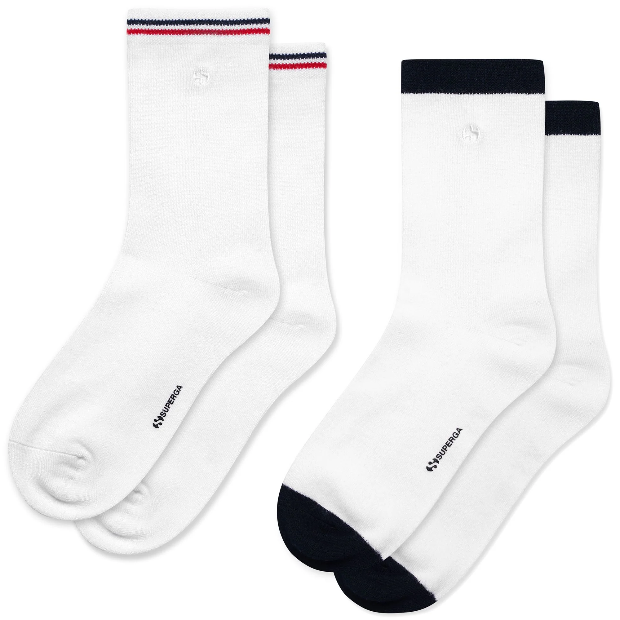 SP24_K03 CREW 3PACK - Socks - Crew Sock - Kid unisex - White-Blue Navy-Red